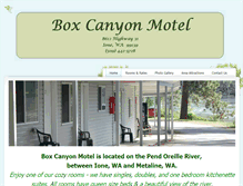 Tablet Screenshot of boxcanyonmotel.com